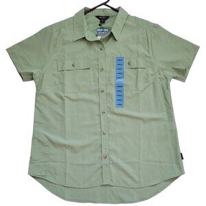Eddie Bauer Adventure Shirt Womens Large Quiet Green UPF 50+ Gorpcore Utility